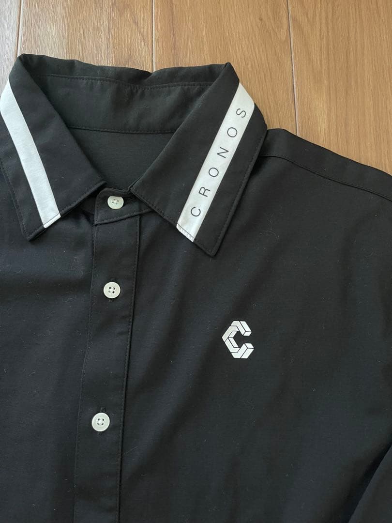 CRONOS 黒 ボタンダウンシャツ 長袖