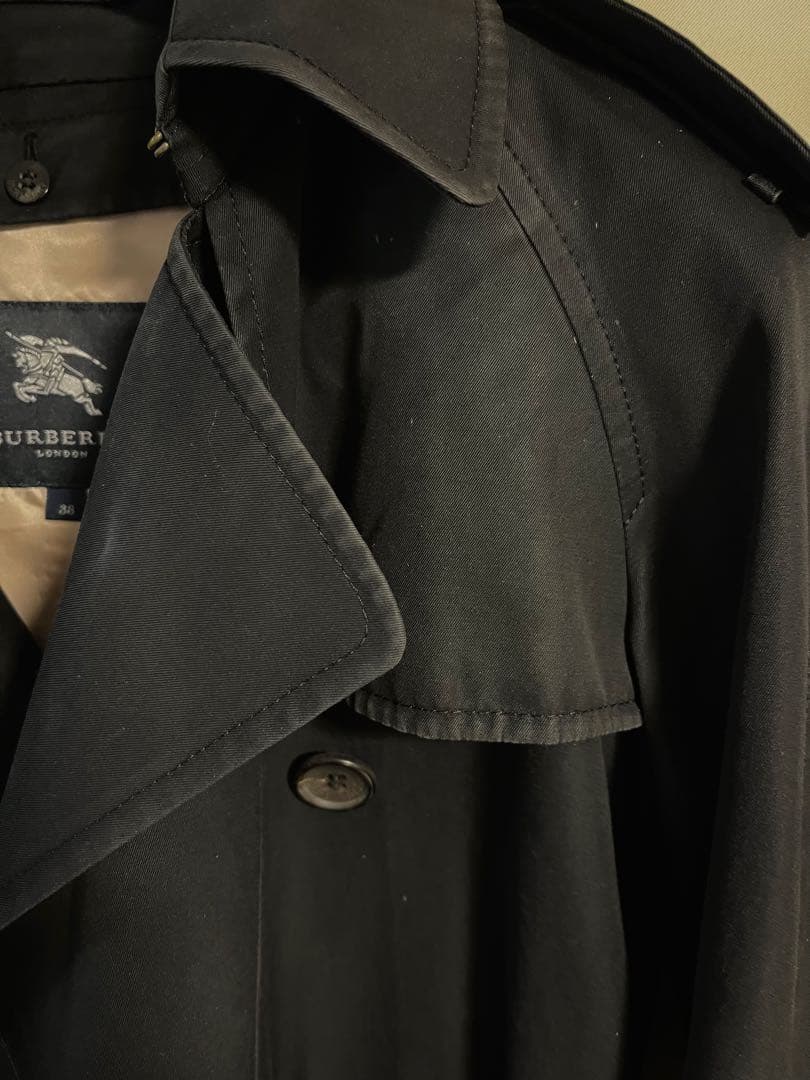 BURBERRY バーバリー 定番 ブラック トレンチコート 38