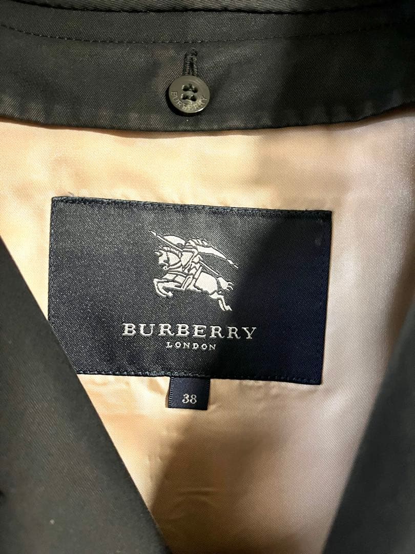 BURBERRY バーバリー 定番 ブラック トレンチコート 38
