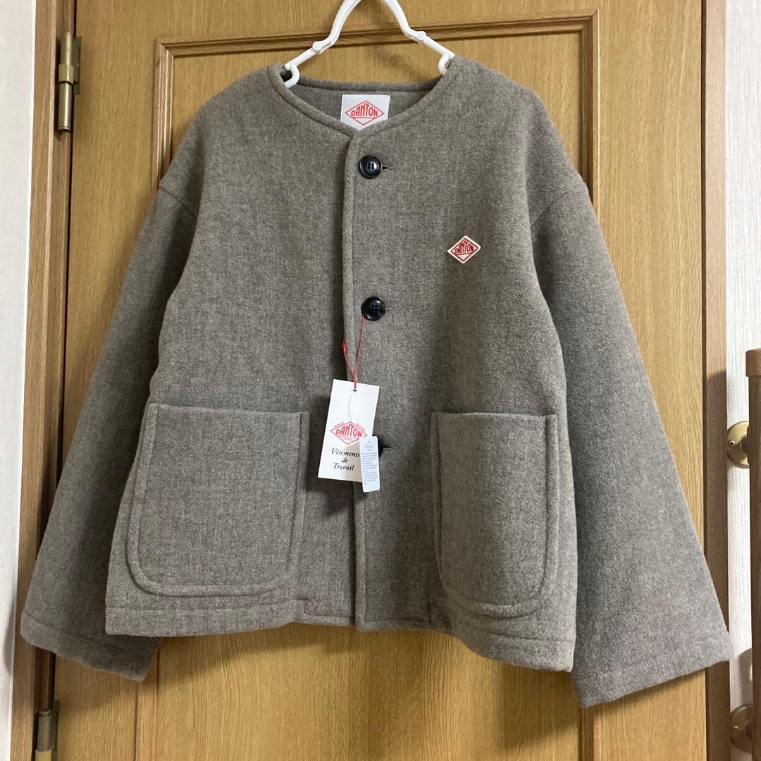 新品未使用　DANTON ダントン　ウールカラーレスジャケット　36