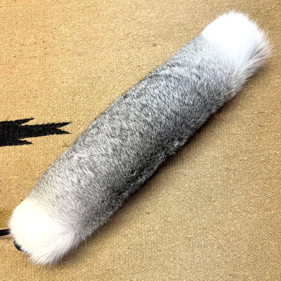 極上特大　ラビット尻あて　座布団　ウサギ毛皮敷物　キャンプ　登山　スキー　チェア