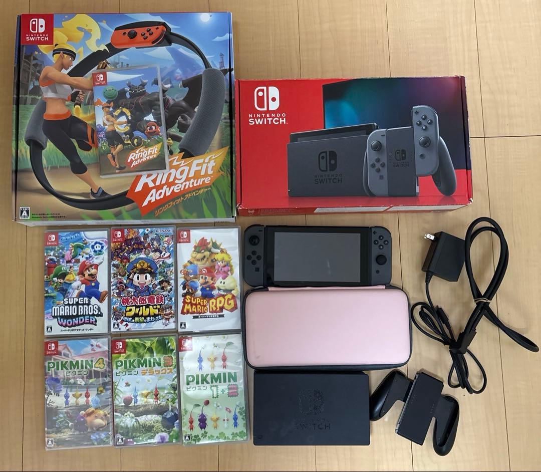 【値下げ】Nintendo Switch 本体 + ゲームカセット7個