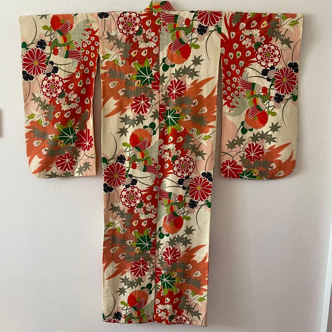 七五三　7歳　アンティークお着物セット