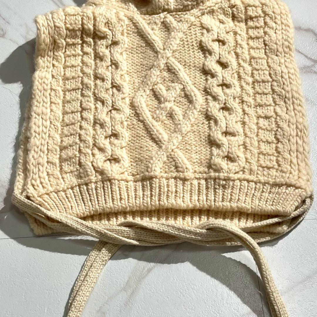 極美品✨タオコムデギャルソン バトナー コラボ ニットベスト フード ケーブル