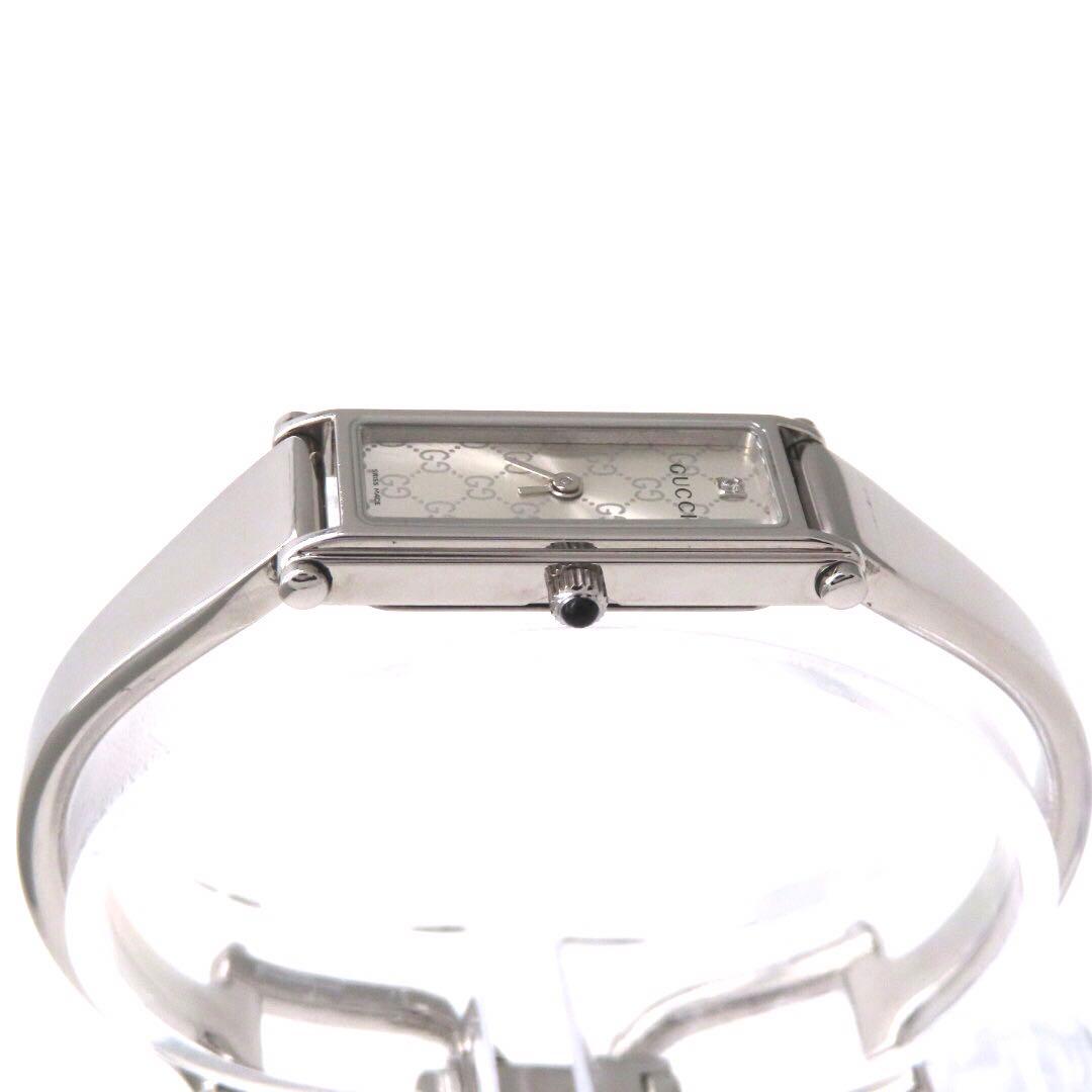 ☆極美品 \"1500L GUCCI グッチ 時計 ダイヤ シルバー バングル