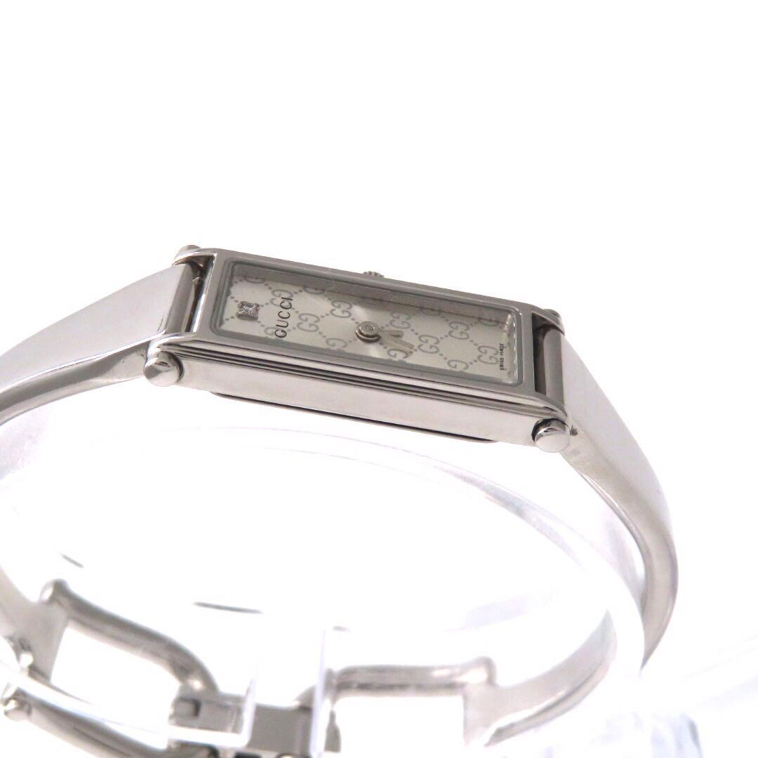 ☆極美品 \"1500L GUCCI グッチ 時計 ダイヤ シルバー バングル