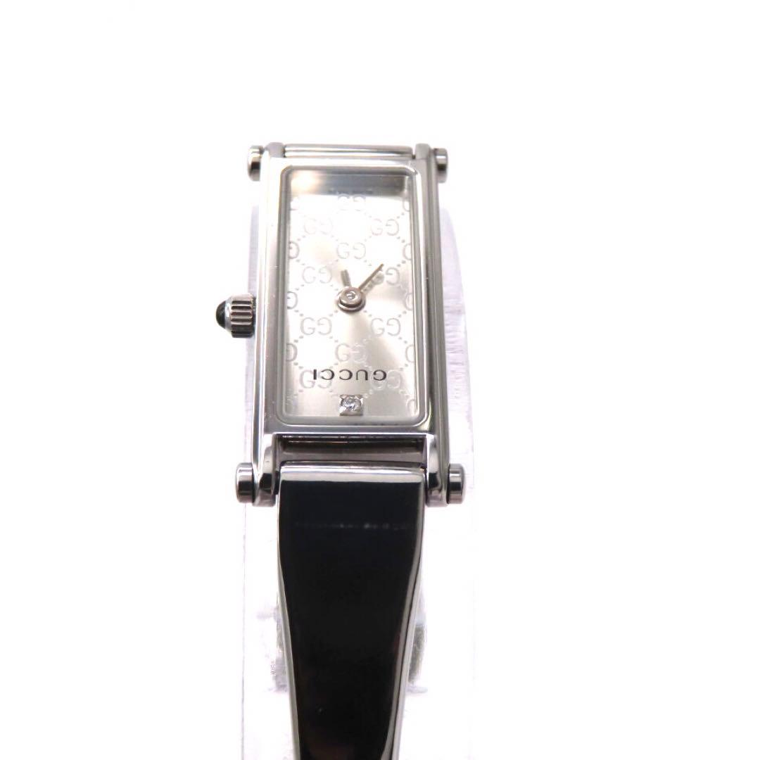 ☆極美品 \"1500L GUCCI グッチ 時計 ダイヤ シルバー バングル