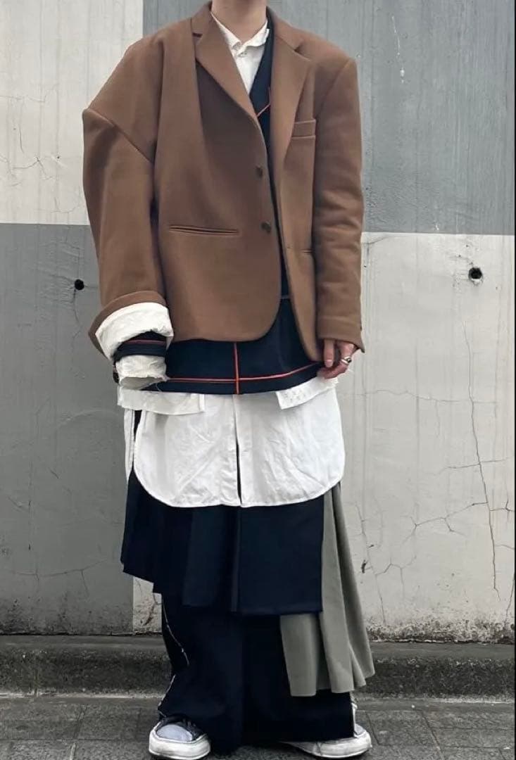 MOOHONG 21AW アシンメトリーウールジャケット