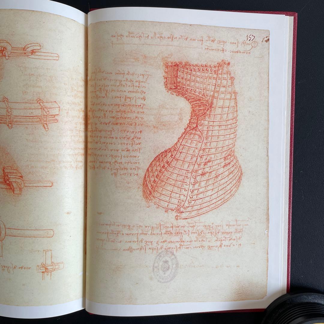 【限定版総革装】レオナルド・ダ・ヴィンチ　マドリッド手稿全５巻＆図書館長鑑定書付