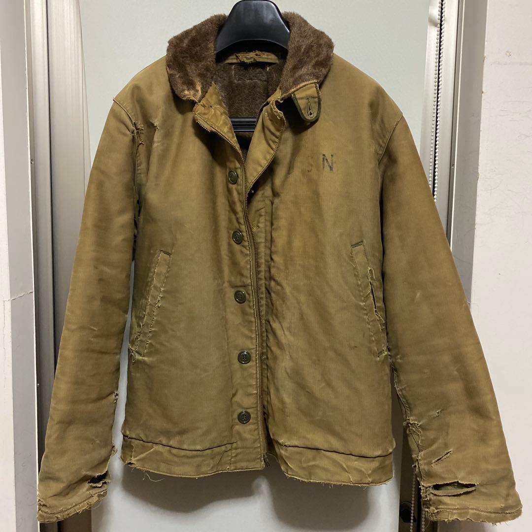 N-1デッキジャケット　ヴィンテージ　実物　50s ミリタリージャケット