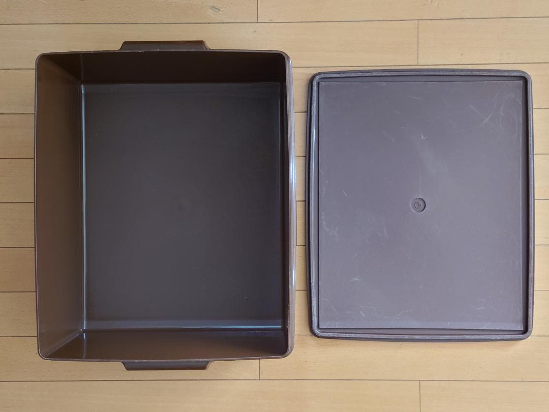 Ouioui　 タッパーウェア スーパーケース ブラウン4個ブラック3個