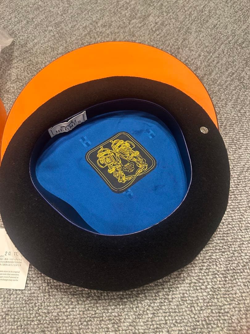 超極美品HERMES ベレー帽　ウール 57サイズ