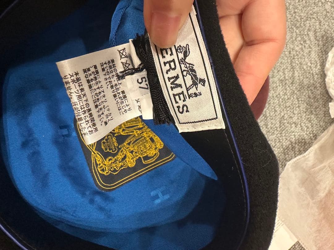 超極美品HERMES ベレー帽　ウール 57サイズ