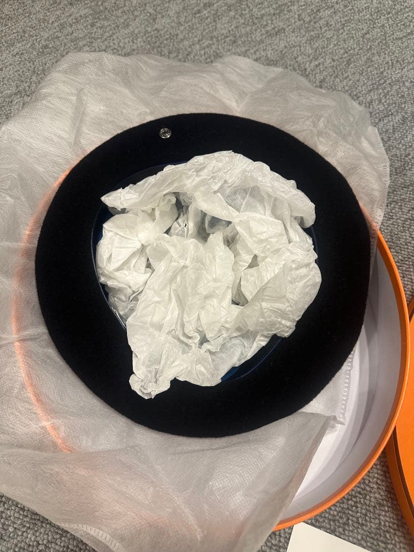 超極美品HERMES ベレー帽　ウール 57サイズ