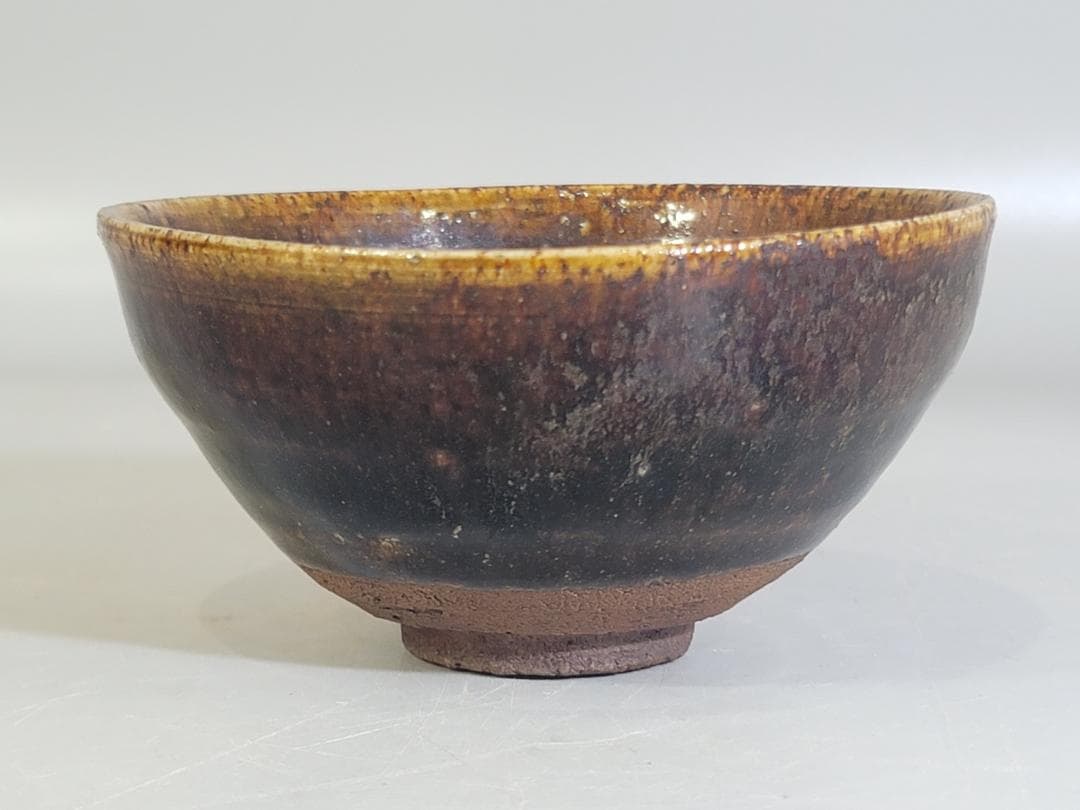 茶道具 唐津飴釉茶碗 時代物