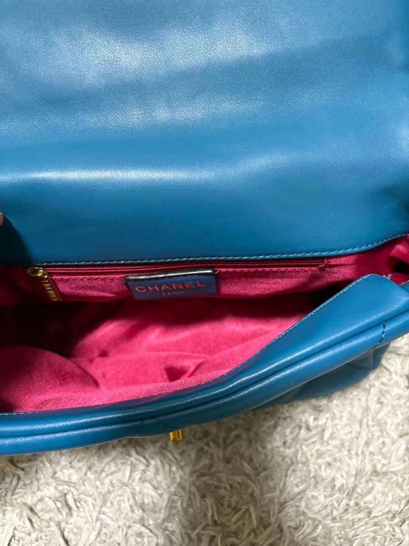 もも　 ④シャネル　ブルー　チェーンバッグ　ノベルティ