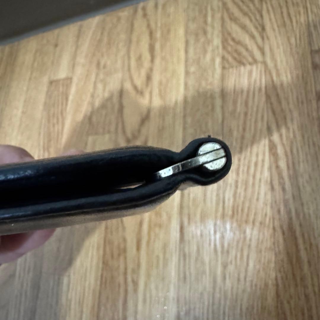 希少/美品/DIOR HOMME マネークリップ オールレザー ロゴ刻印 黒