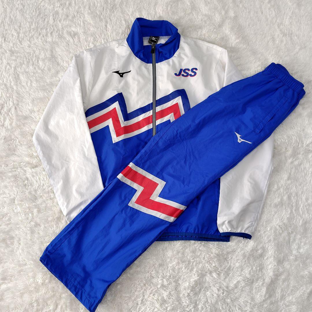 MIZUNO　JSS　セットアップ　水泳　シャカシャカ　青／白