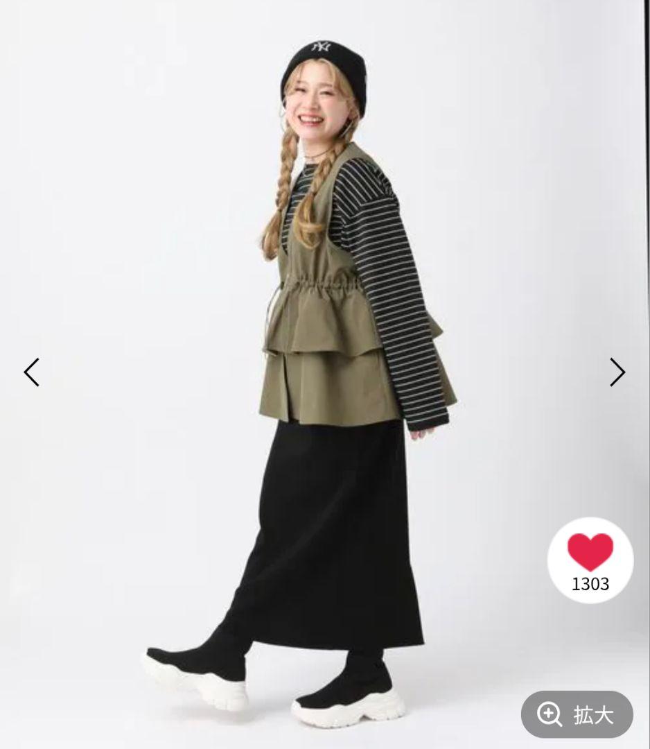 新品LEPSIM【ゆきは企画】ギャザー2WAYベスト