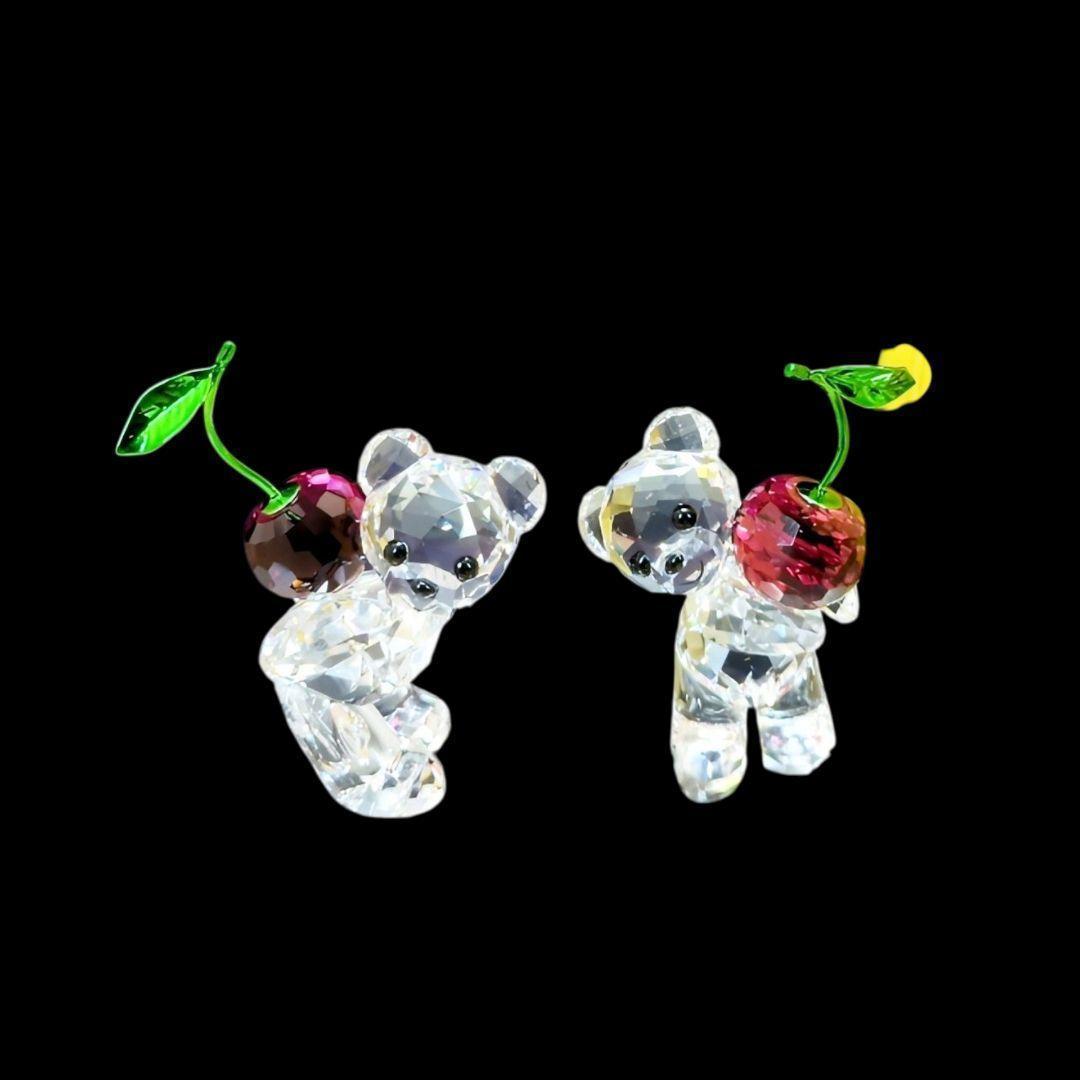 定価￥28,600税込　未使用　Swarovski クマとチェリーのクリスタル