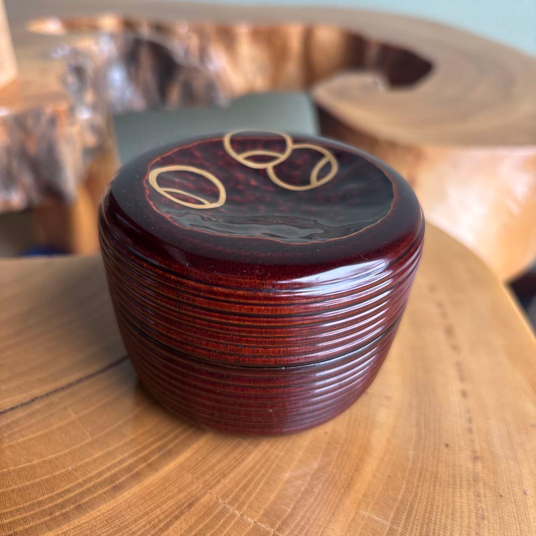 平棗 平安鈴木光入作 鵬雲斎好 漆塗り 茶道具 共箱