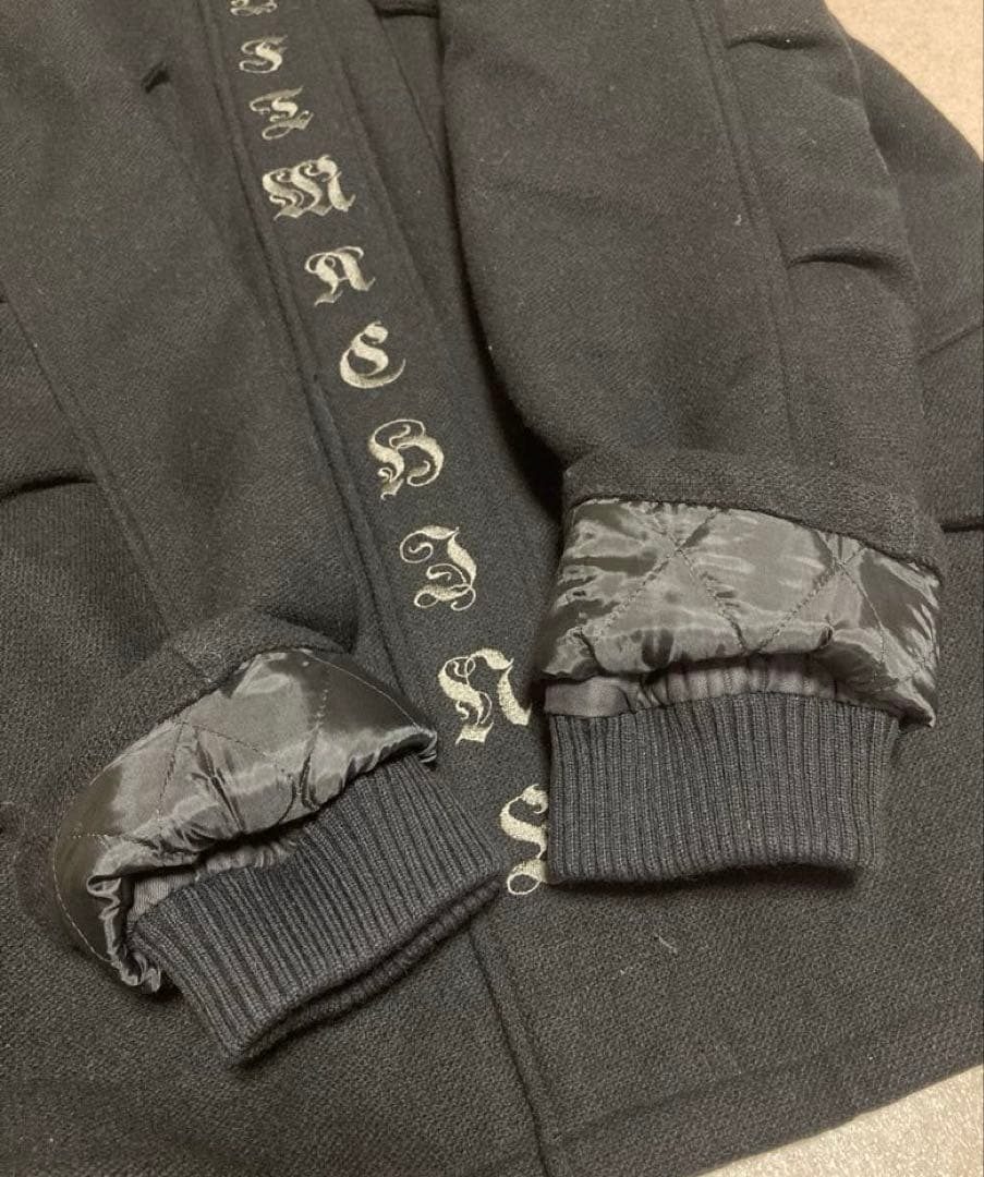 美品SOFT MACHINE ソフトマシーン スタンドカラー ウールコート 刺繍