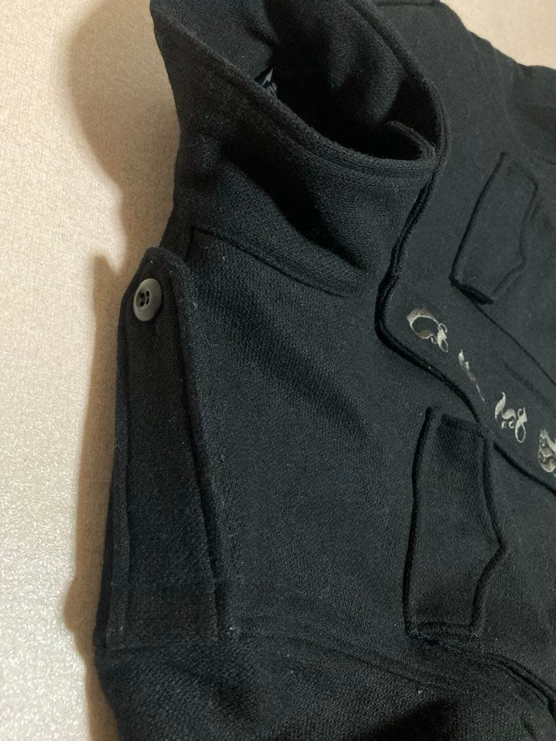 美品SOFT MACHINE ソフトマシーン スタンドカラー ウールコート 刺繍