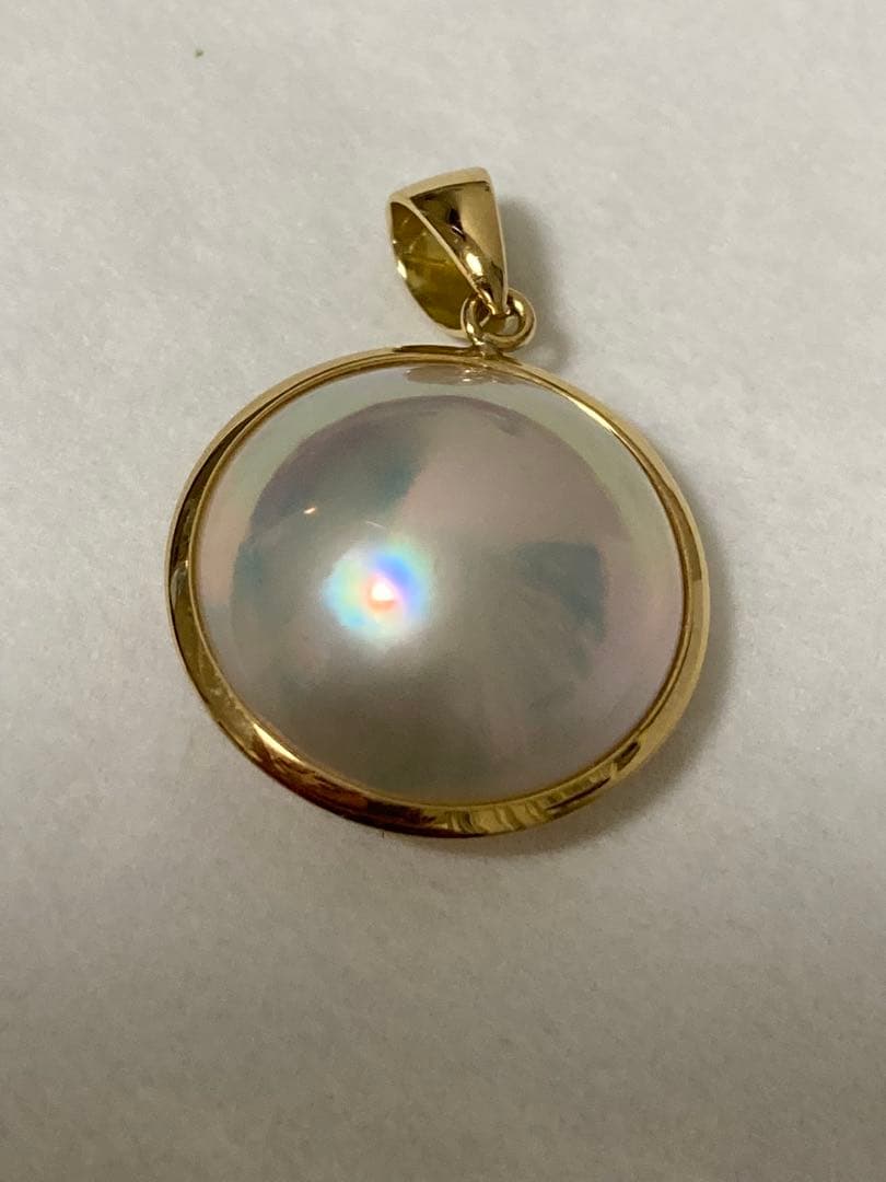 k*s様 k18 マベパール　ネックレストップ