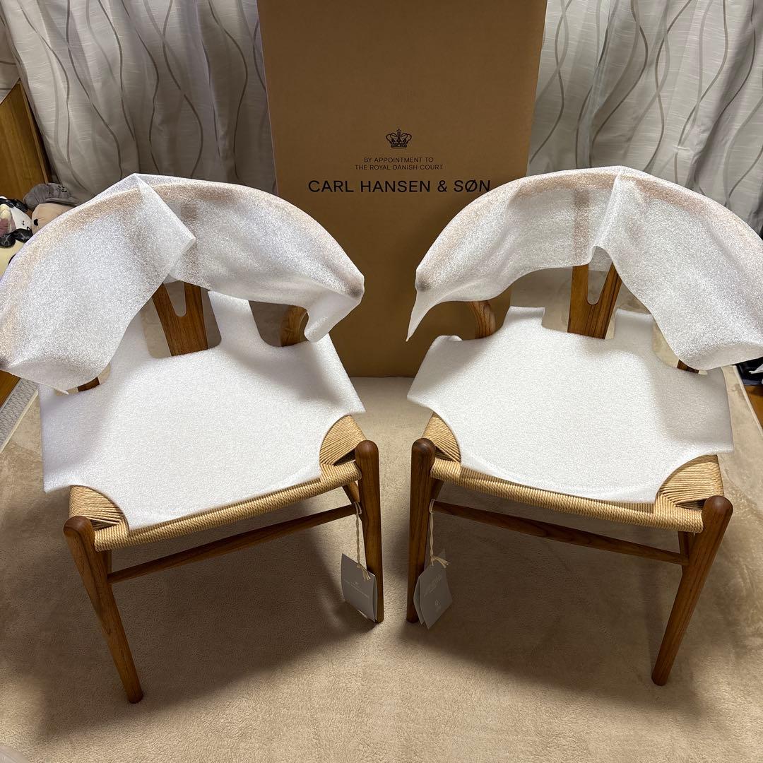 【2脚セット】CH24 Yチェア チーク材 オイル仕上げ 新品未使用