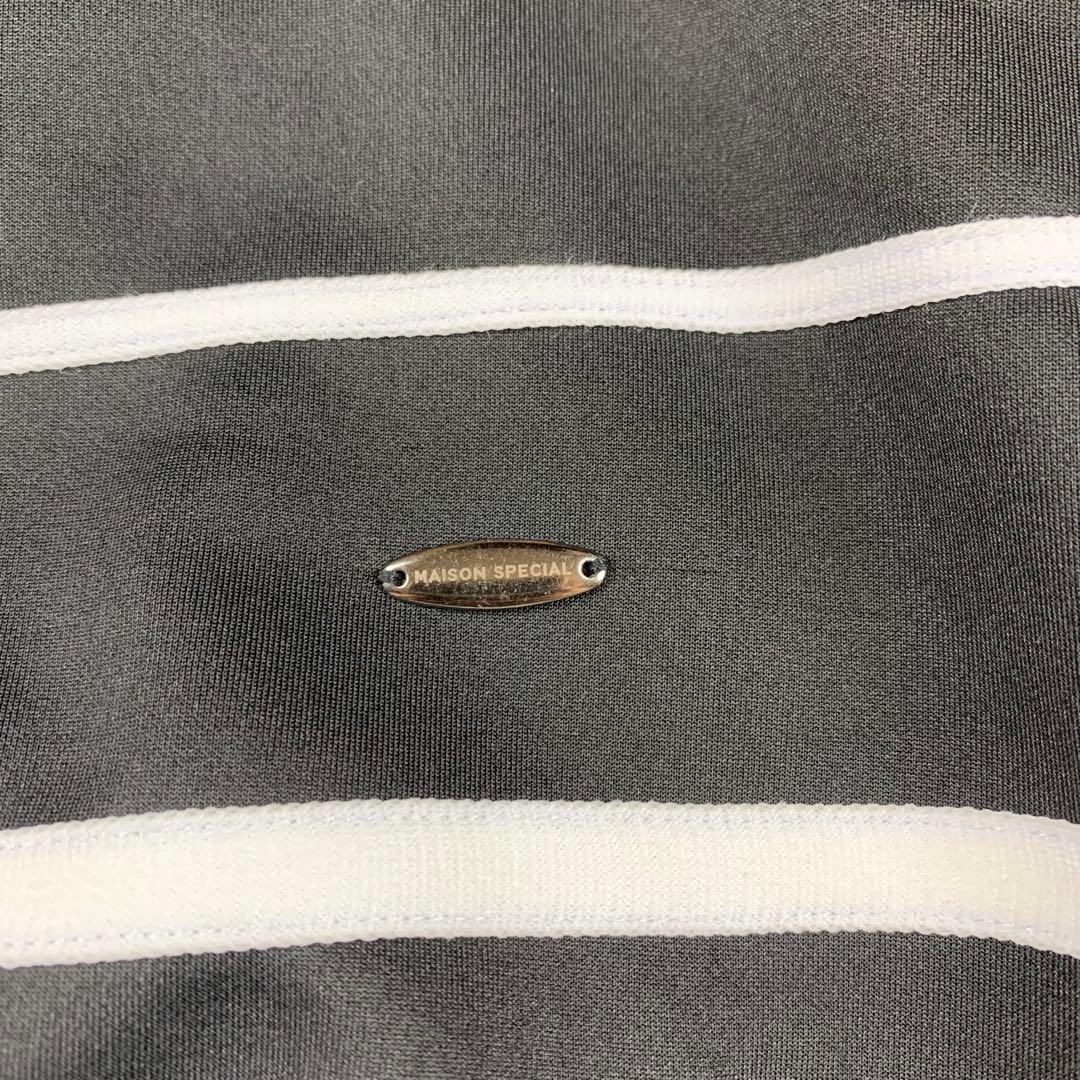 【美品】MAISON SPECIAL ダブルラインジャージジャケット　ブラック