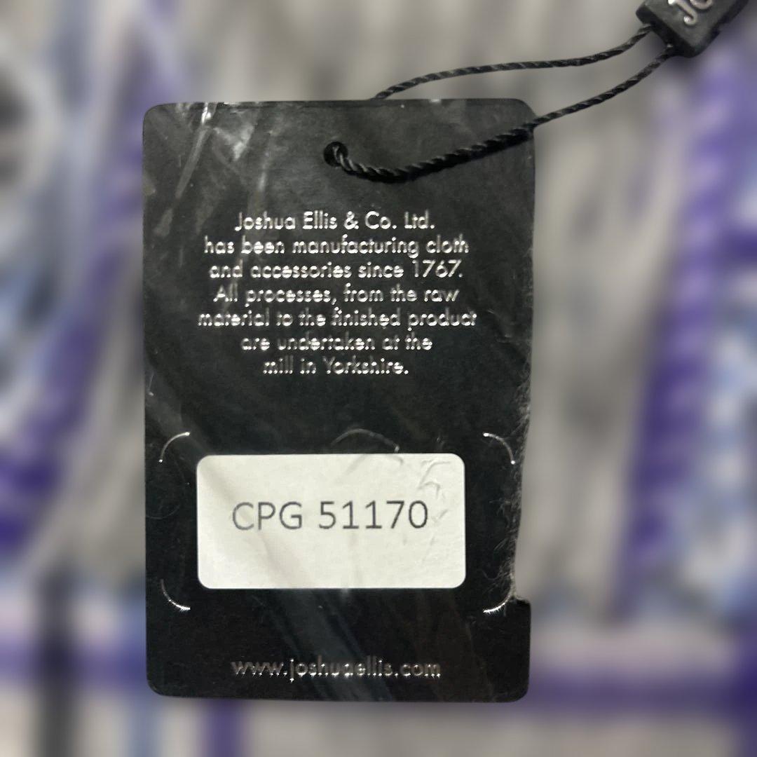 Joshua Ellis カシミヤ マフラー グレー 紫 チェック