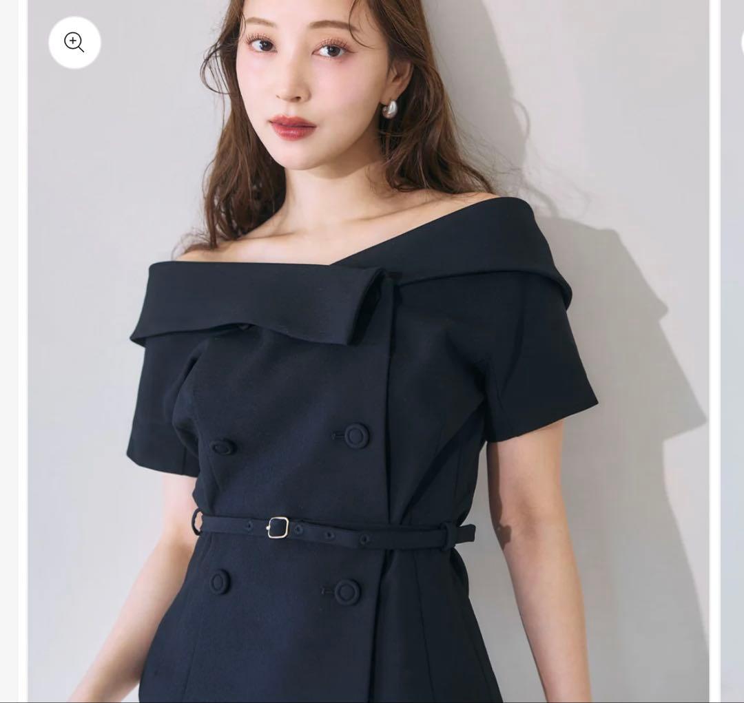 poláura polaura オフショルカラーダブルボタンジャケット　ポローラ