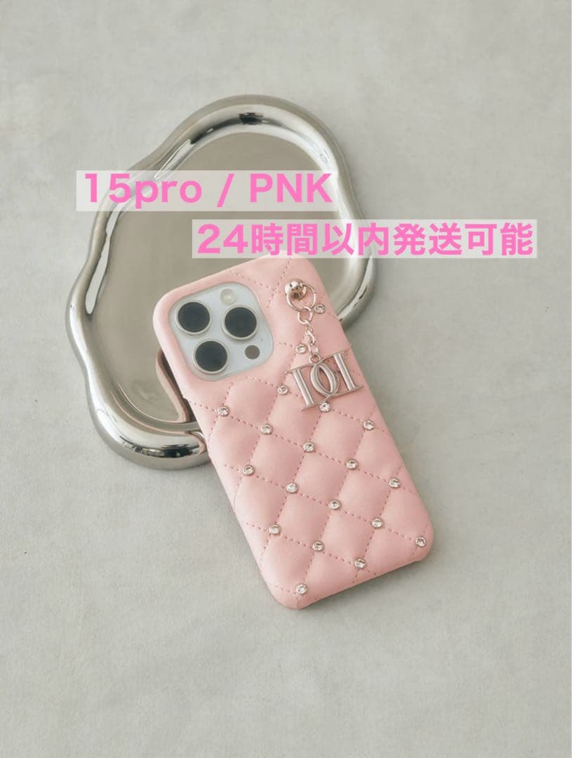 Darich ダーリッチ キルティングビジューDDチャームiPhoneケース