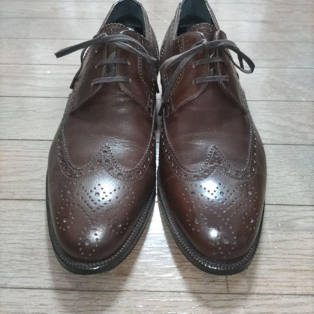 エンツォボナフェ　ENZO BONAFE　ブラウン ウィングチップ ブローグ