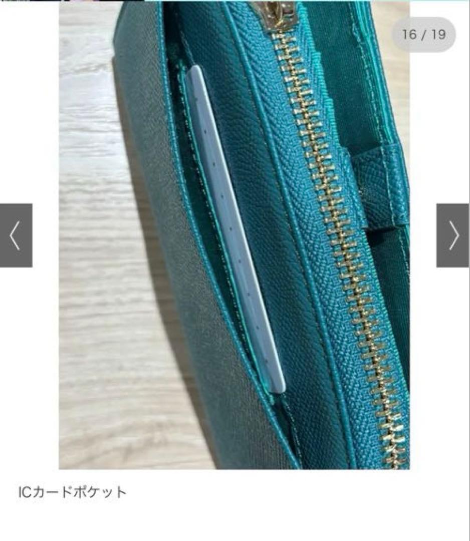 新品未使用品　牛革ミドルウォレット 馬蹄チャーム付き88 ブラック