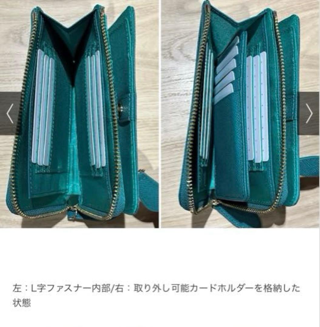 新品未使用品　牛革ミドルウォレット 馬蹄チャーム付き88 ブラック