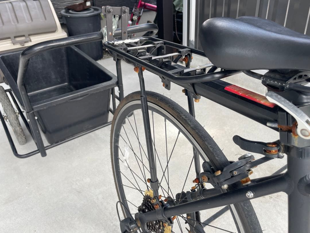 リヤカー　牽引　ロードバイク　自転車