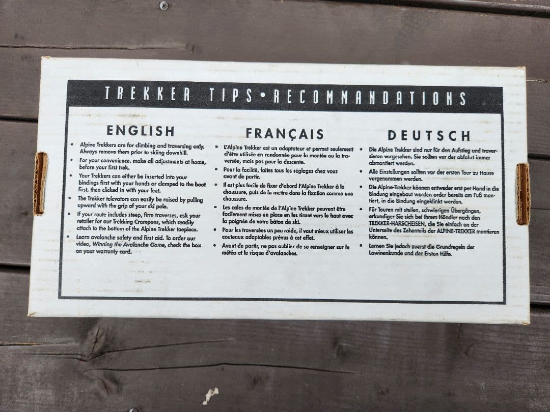 bca Alpine Trekker 元箱・説明書付 スキーツーリングアダプター