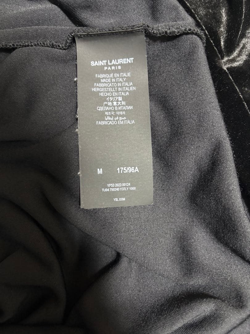 23AW SAINT LAURENT ベロア long sleeved Tops