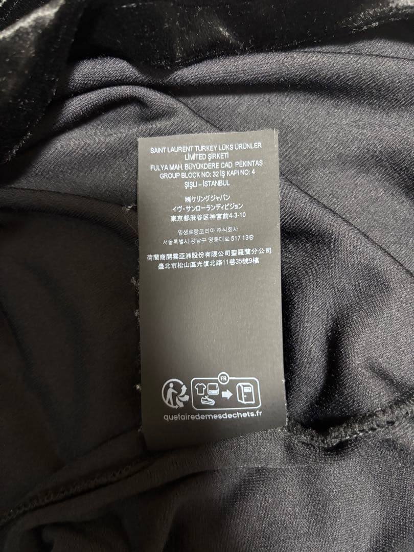 23AW SAINT LAURENT ベロア long sleeved Tops