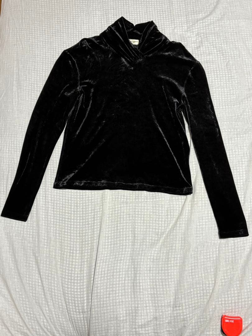 23AW SAINT LAURENT ベロア long sleeved Tops