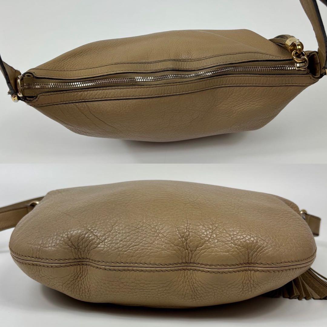 グッチ GUCCI ショルダーバッグ インターロッキング　レザー フリンジ