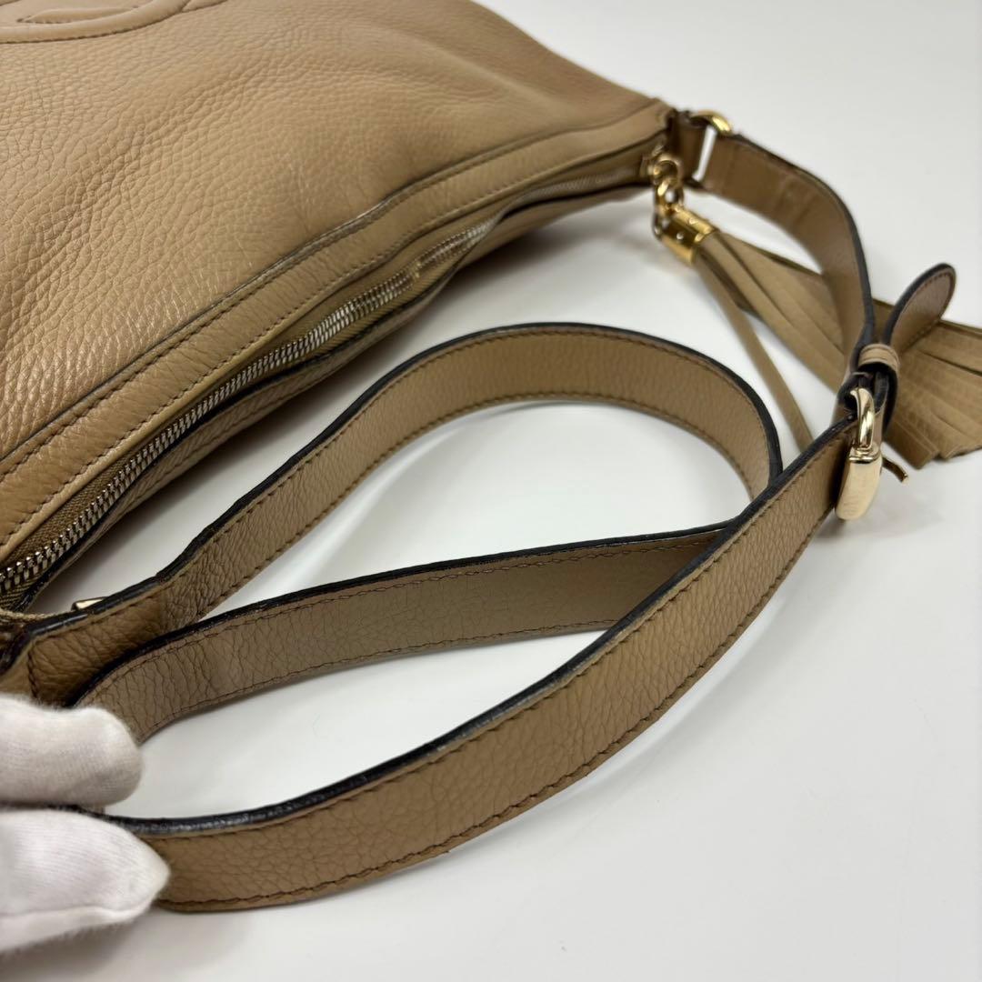 グッチ GUCCI ショルダーバッグ インターロッキング　レザー フリンジ