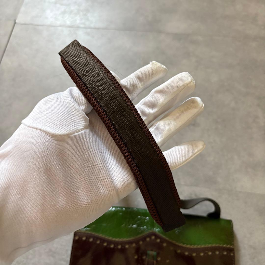 バッグ 00s miumiu archive enamel shoulder bag