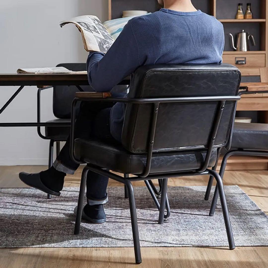 LOWYA 1人掛けソファ ダイニングソファ ヴィンテージ調　一脚