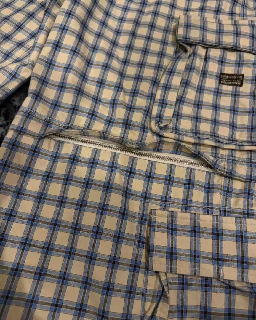 erl チェック柄カーゴパンツ