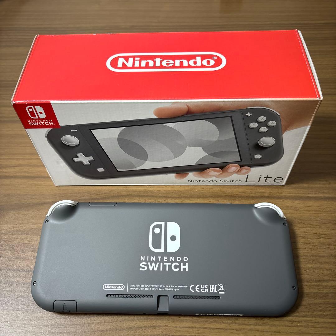 Nintendo Switch Lite 本体 グレー 外箱 付属品あり