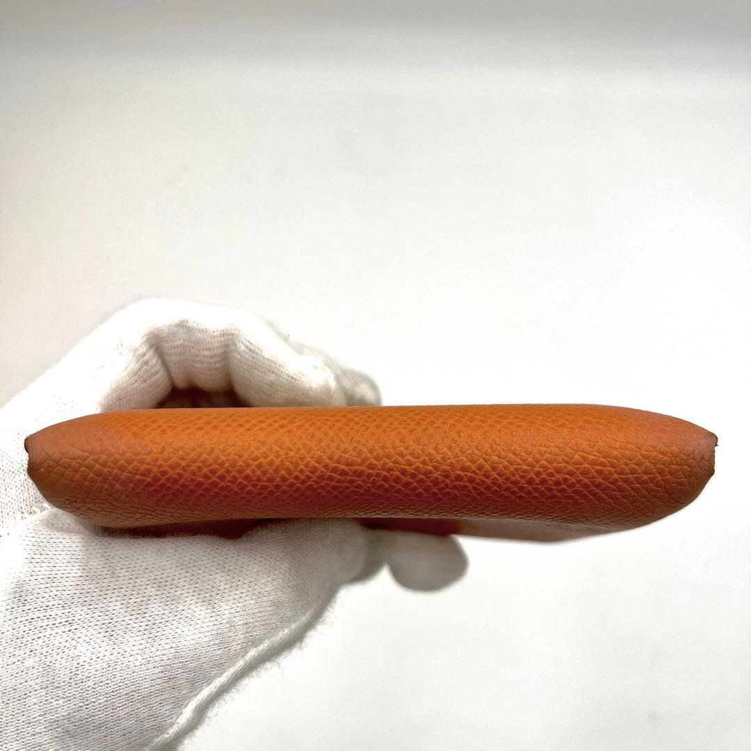 【極稀少】エルメス カルヴィデュオ ケース カードケース オレンジ