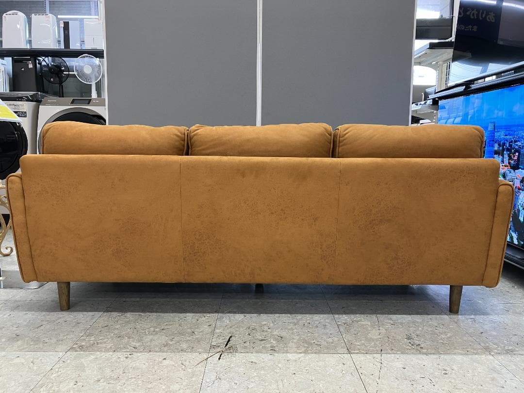 関家具 3人掛けソファ RELAXFORM オットマン付ブラウン