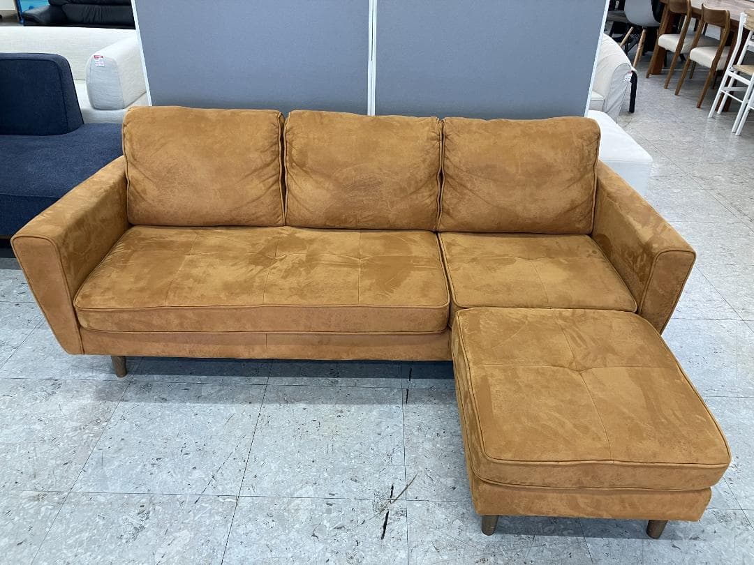 関家具 3人掛けソファ RELAXFORM オットマン付ブラウン